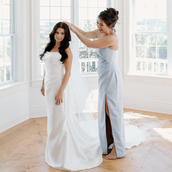 Jenny Yoo Waverly Dress in Whisper Blue - Size 8 - Picture 3 of 4